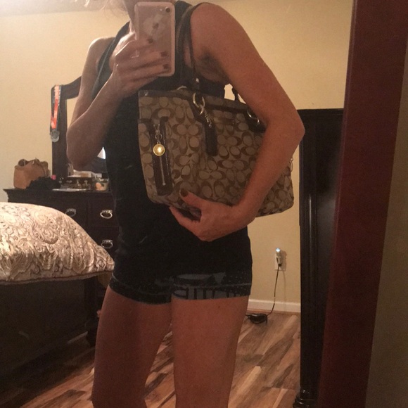 Coach Brown Signature Tote Bag - Picture 4 of 5